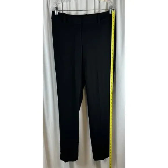 Ann Taylor LOFT Julie Fit Crepe Trousers Black  6 T Dark Academia Witchy  66-41 - Picture 7 of 15